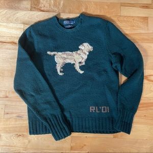 🔥 Ralph Lauren Polo Retriever Dog Sweater Super Rare ’01